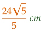 大問4（2）の解答 (24√5)/5 cm