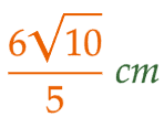 大問5（2）の解答 (24√5)/5 cm