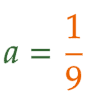 大問1（4）の解答 a=(1/9)