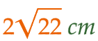 大問5（1）の解答 2√22 cm