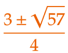 大問1問6の解答 (3+-√57)/4