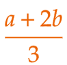 大問1 問2 の解答 (a+2b)/3